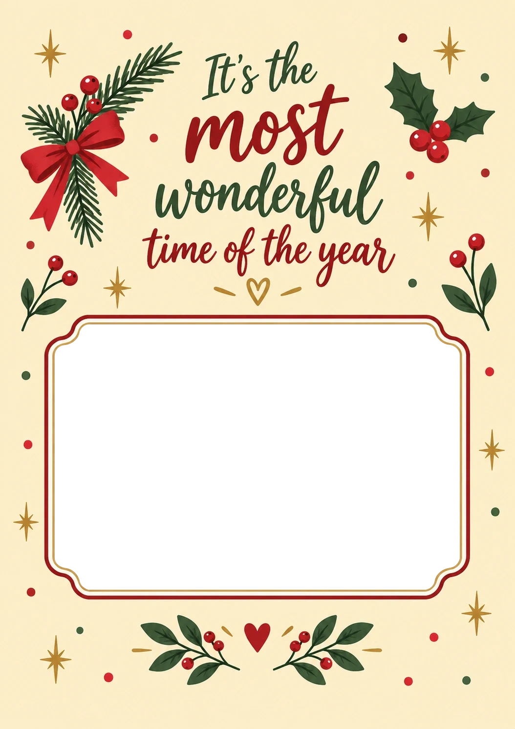 Christmas - Personalised Card — with punch holes