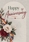 Load image into Gallery viewer, Anniversary - Personalised Card — with punch holes
