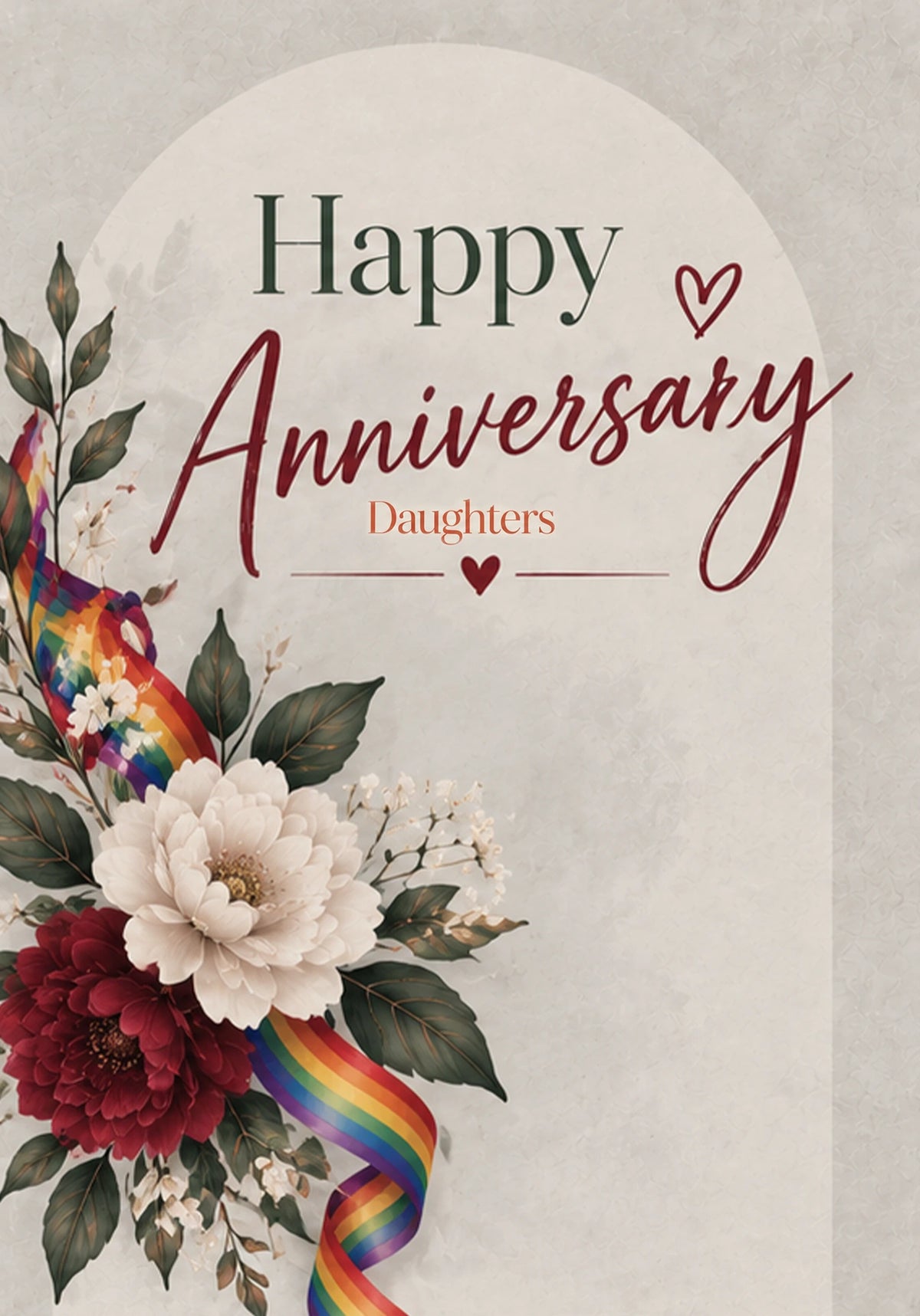 Anniversary - Personalised Card — with punch holes