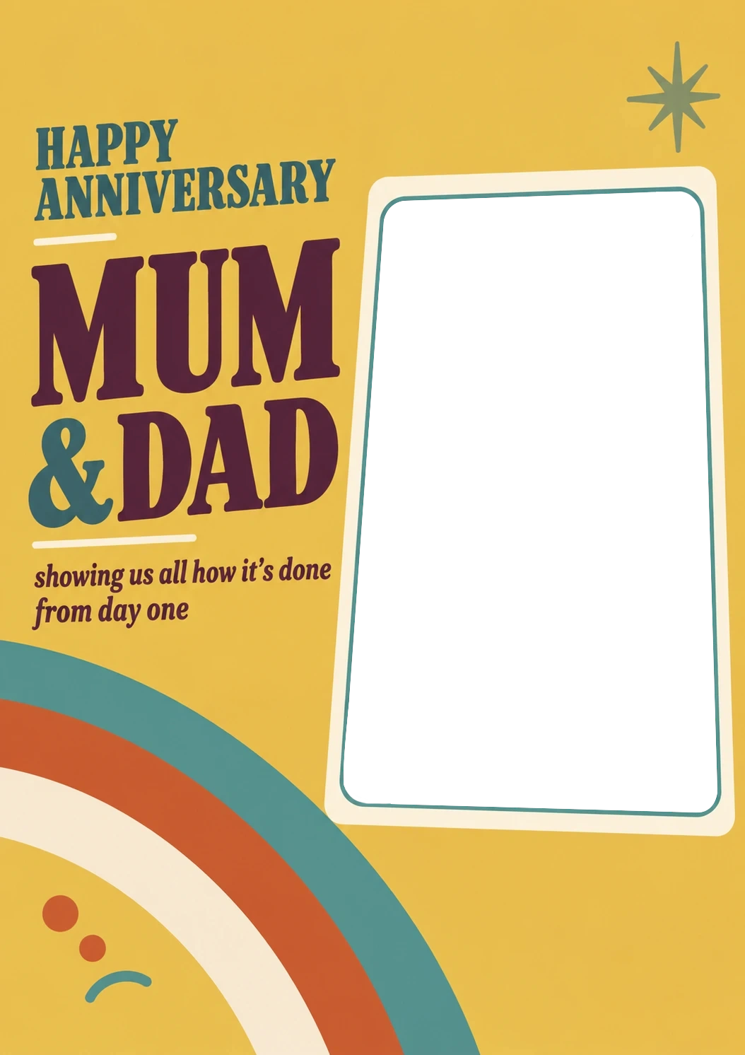 Anniversary - Personalised Card — with punch holes