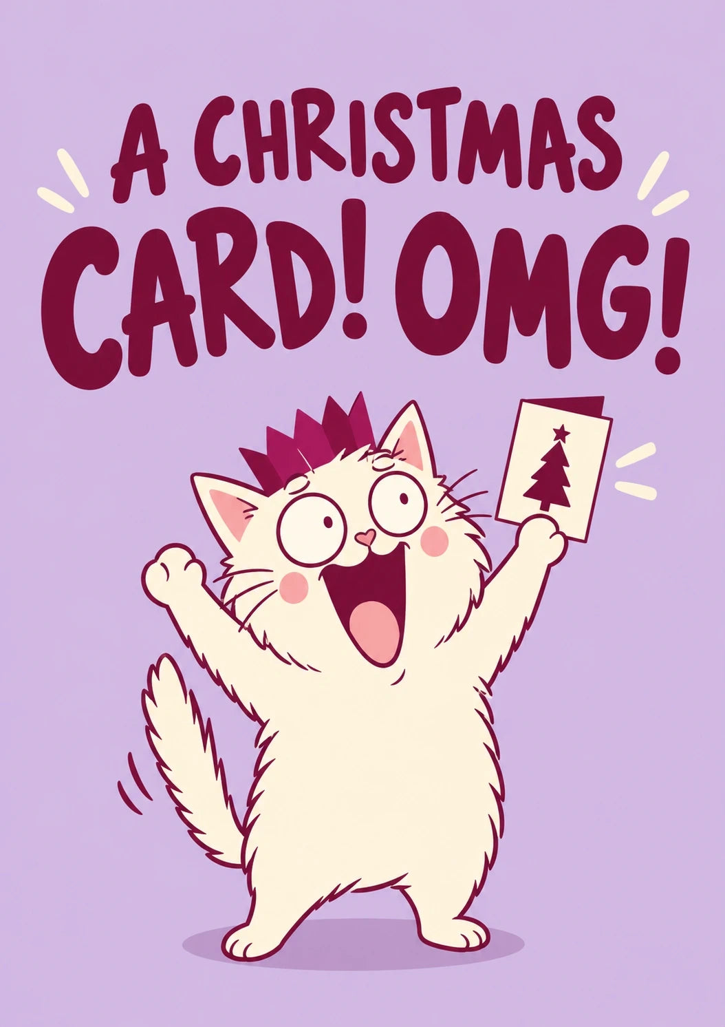 Christmas - Personalised Card — with punch holes
