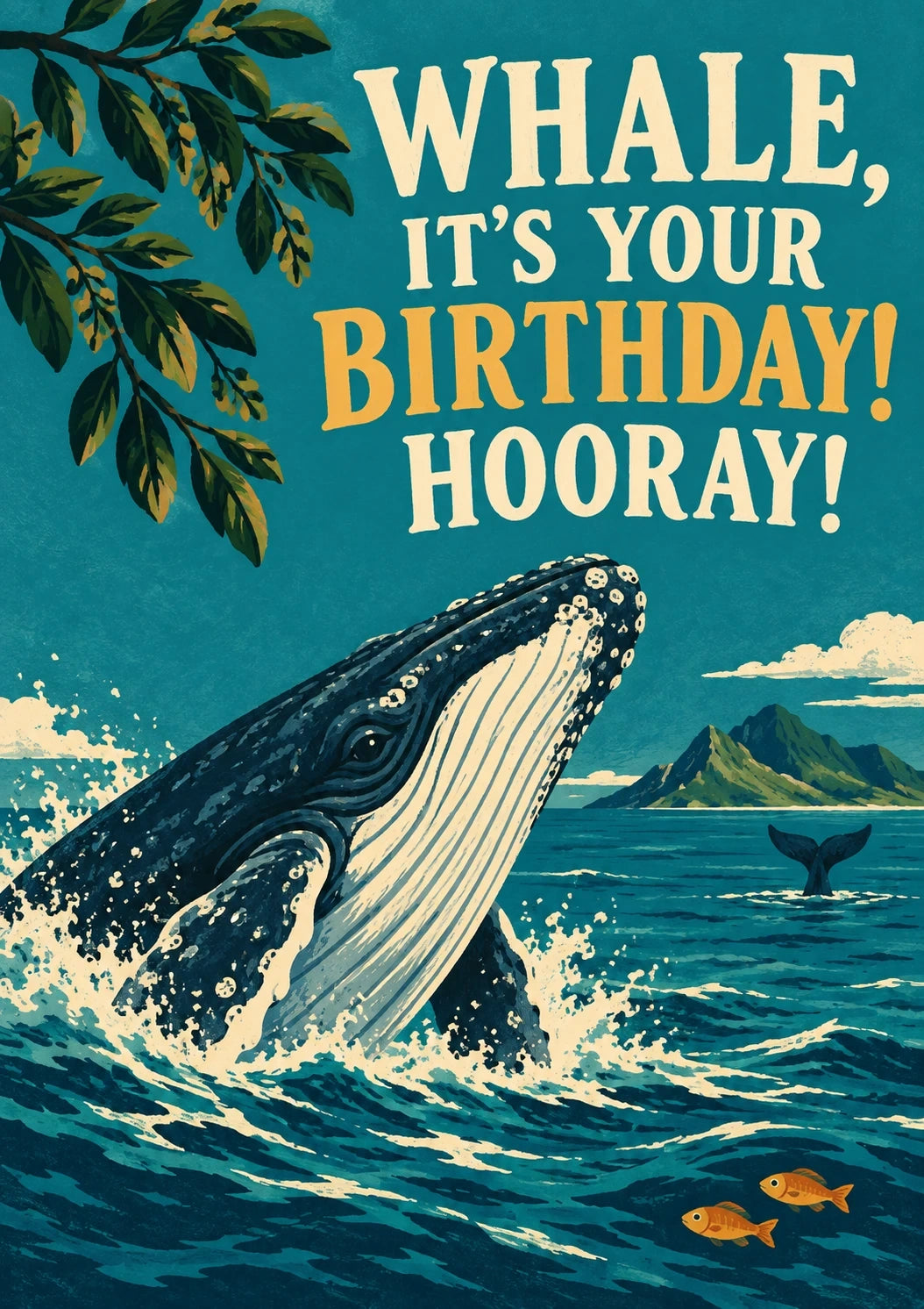 Birthdays - Personalised Card — with punch holes
