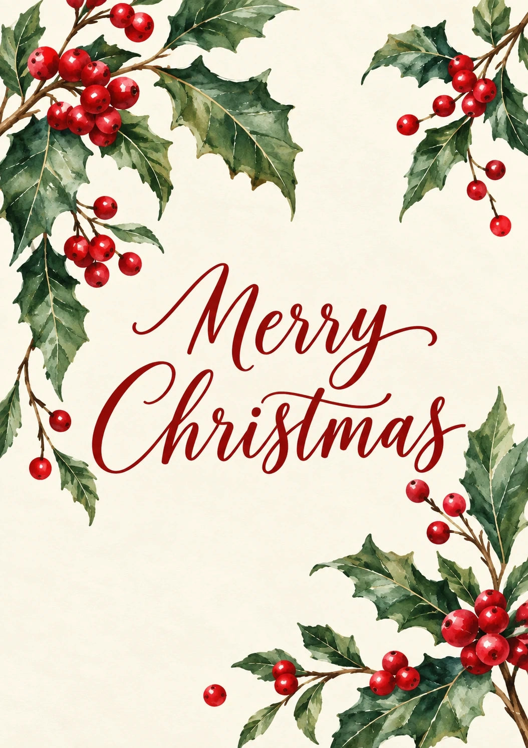 Christmas - Personalised Card — with punch holes