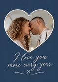 Load image into Gallery viewer, I Love You More Every Year Photo Upload Valentine's Day Card for Boyfriend
