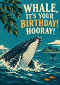 Load image into Gallery viewer, Funny Whale Pun Breaching Ocean Birthday Card
