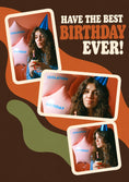 Load image into Gallery viewer, Retro Groovy Best Birthday Ever Photo Upload Birthday Card
