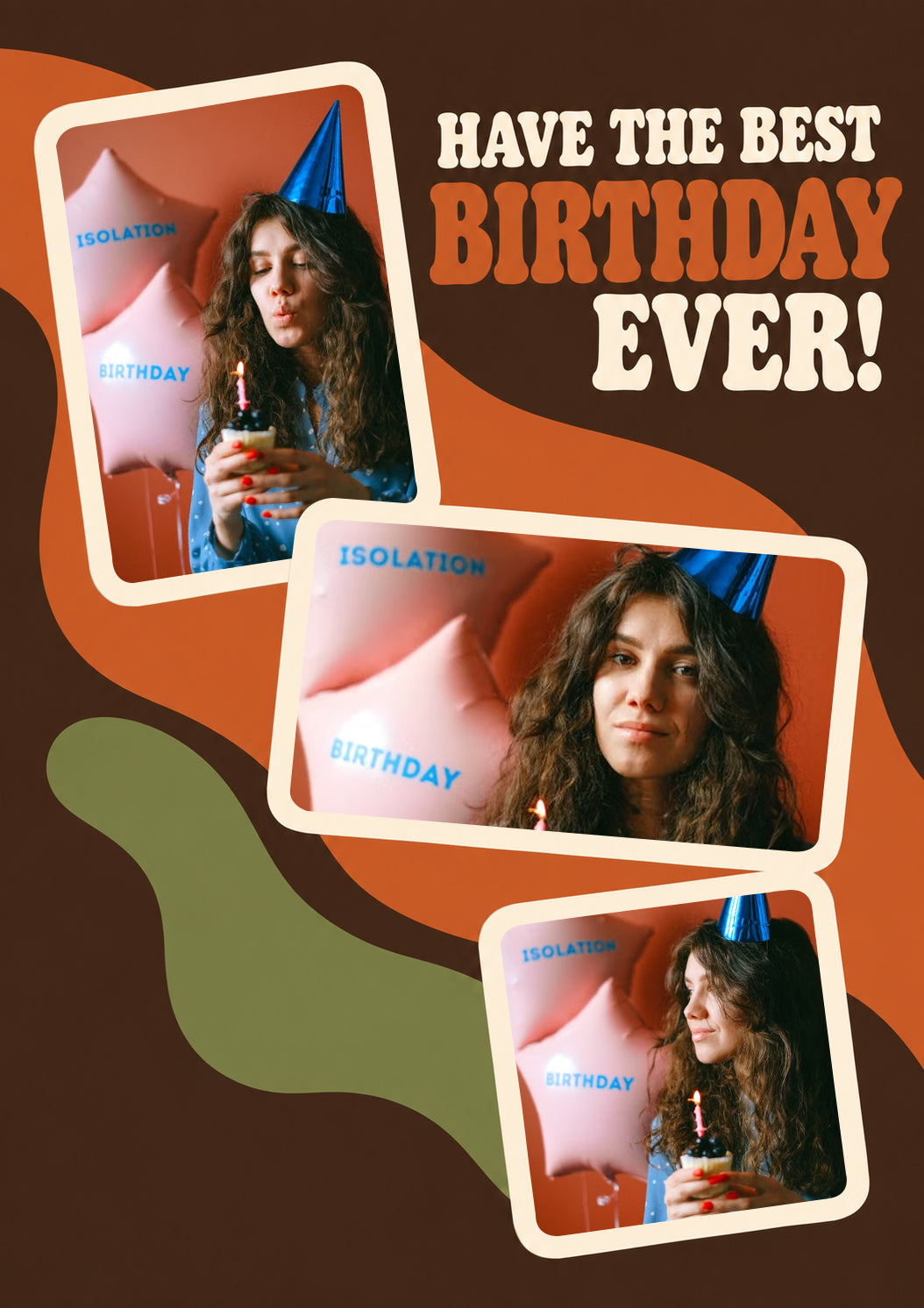 Retro Groovy Best Birthday Ever Photo Upload Birthday Card