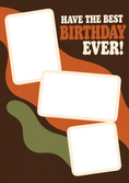 Load image into Gallery viewer, Retro Groovy Best Birthday Ever Photo Upload Birthday Card
