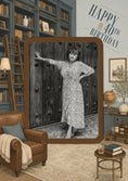 Load image into Gallery viewer, Library Study Scene Photo Upload 40th Birthday Card for Her
