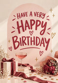 Load image into Gallery viewer, Birthdays - Personalised Card — with punch holes
