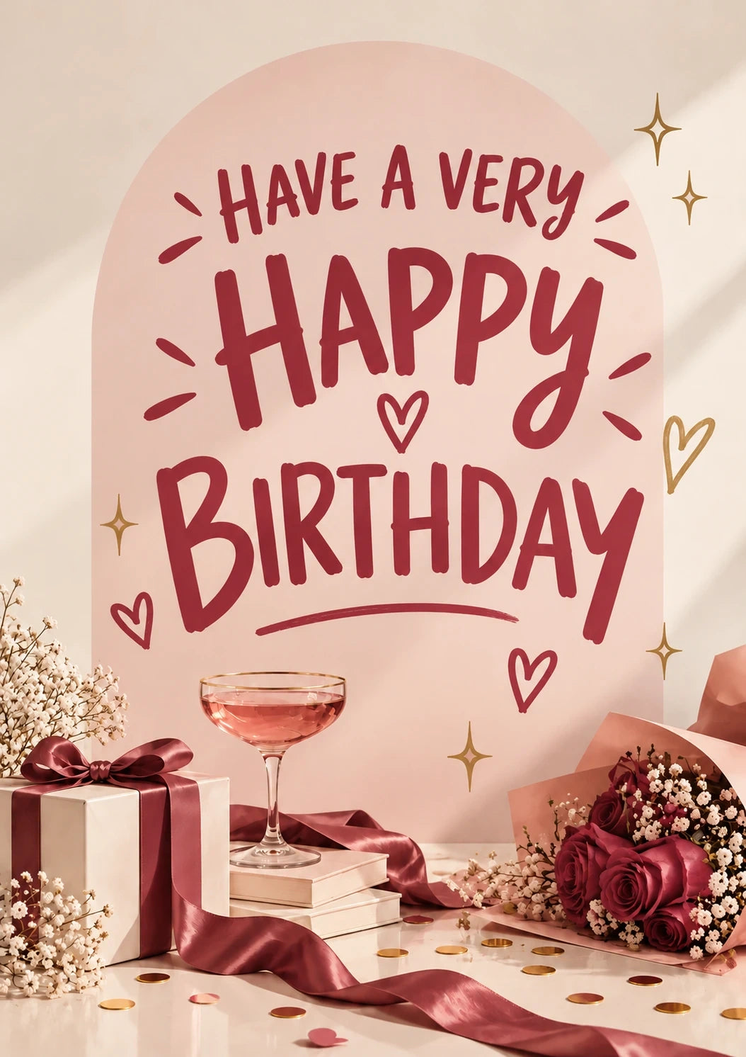 Birthdays - Personalised Card — with punch holes