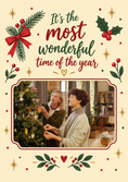 Load image into Gallery viewer, Most Wonderful Time of the Year Photo Upload Christmas Card for Her

