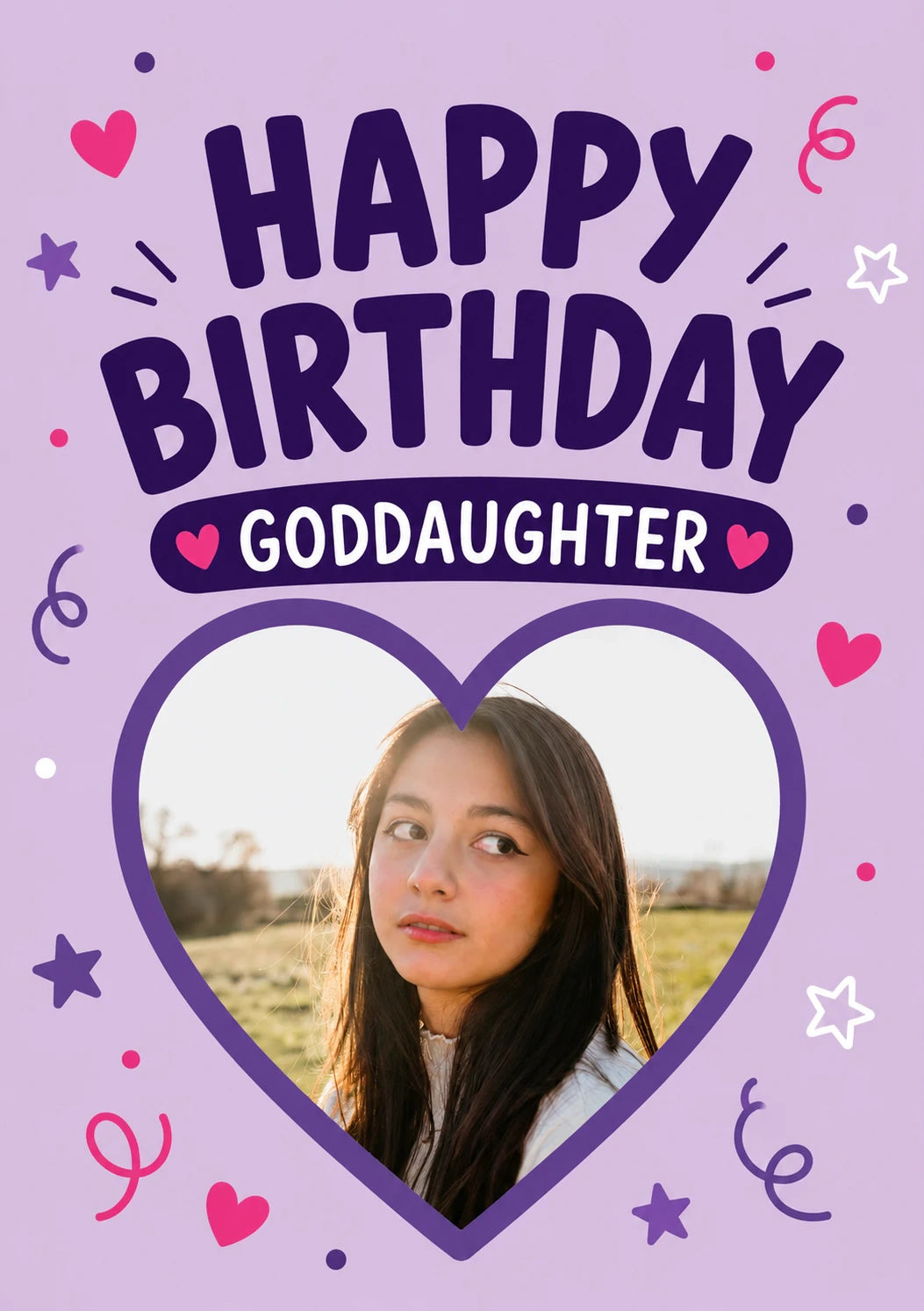 Happy Birthday Goddaughter Photo Upload Birthday Card for Her