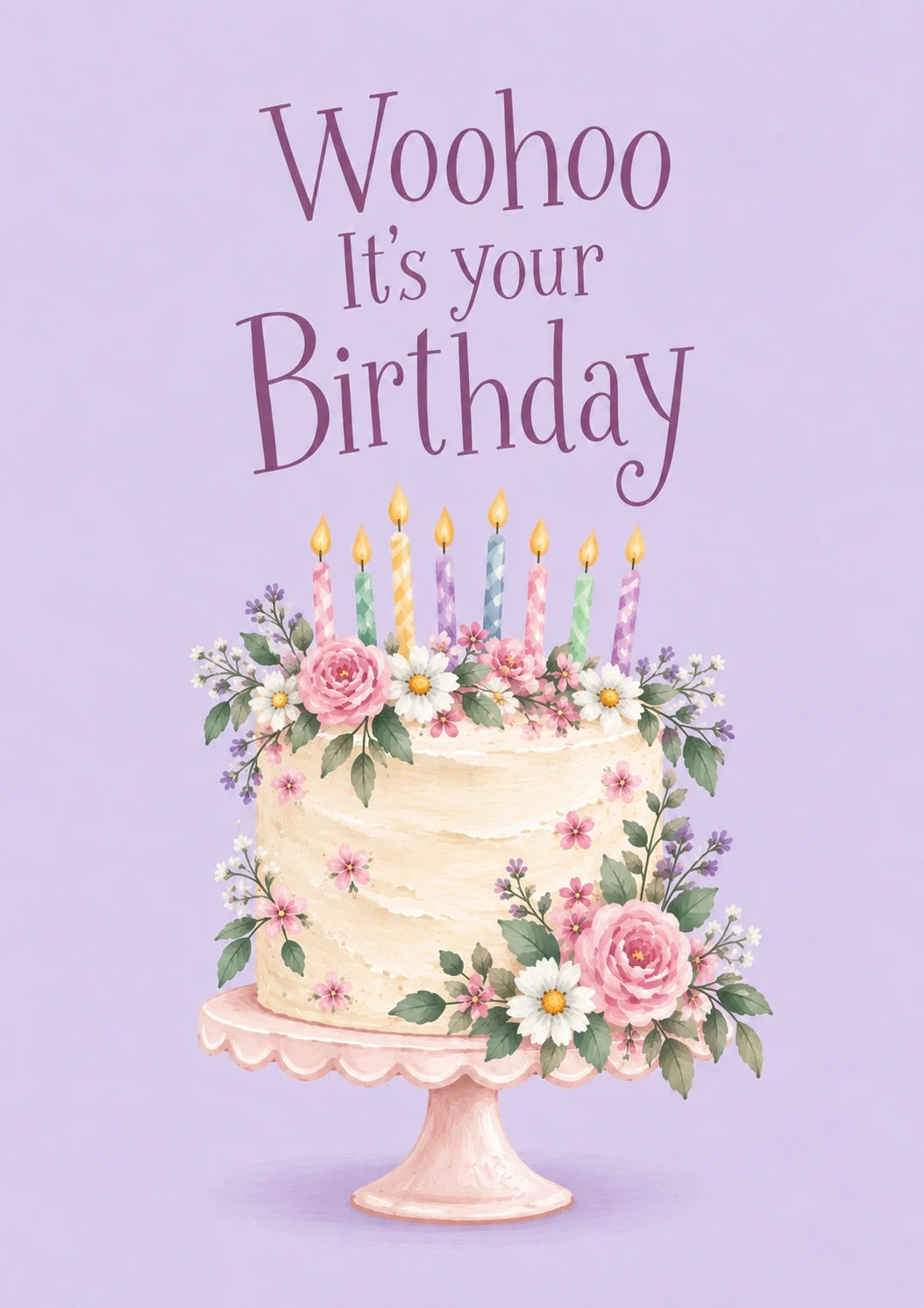 Birthdays - Personalised Card — with punch holes