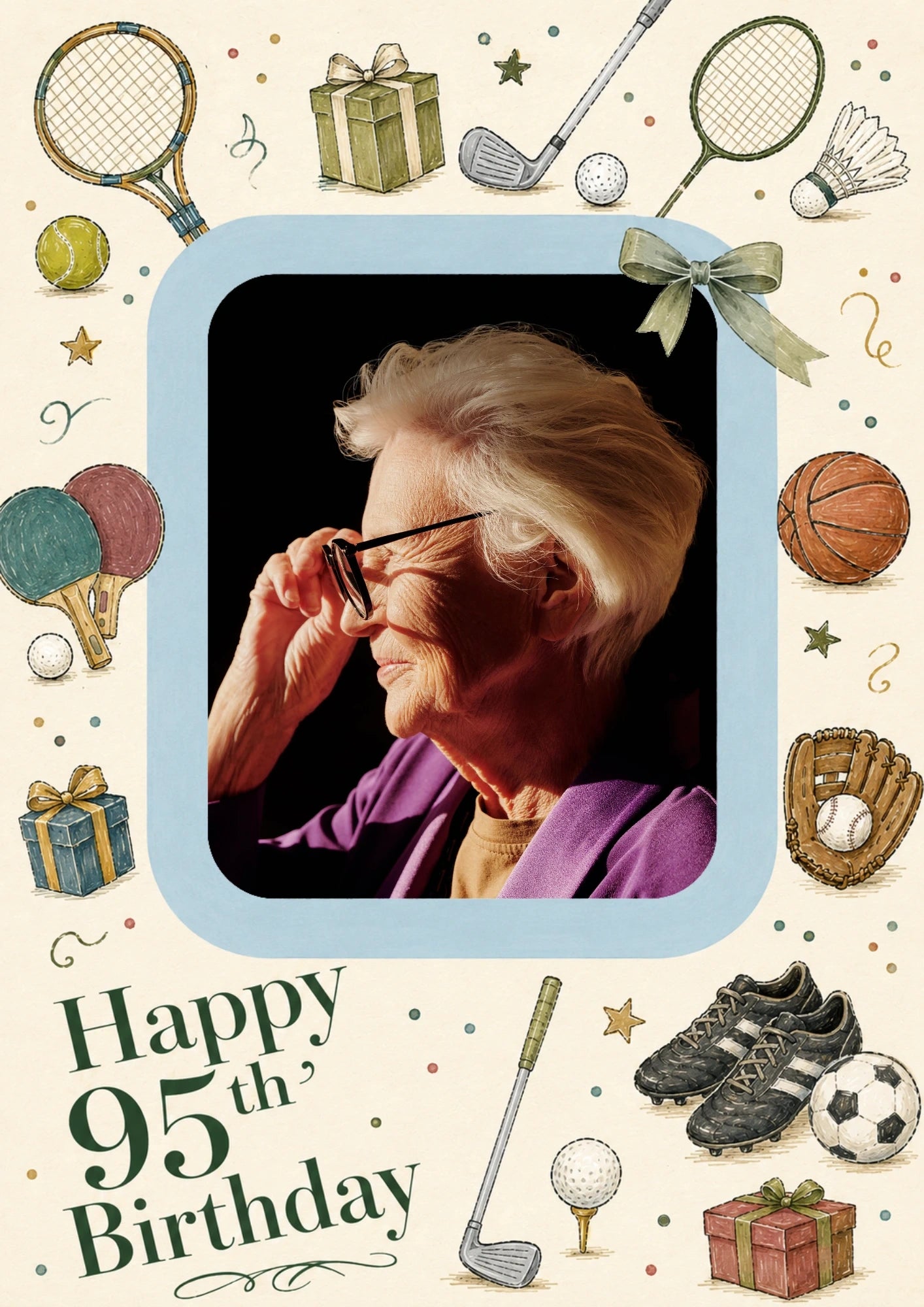 Birthdays - Personalised Card — with punch holes