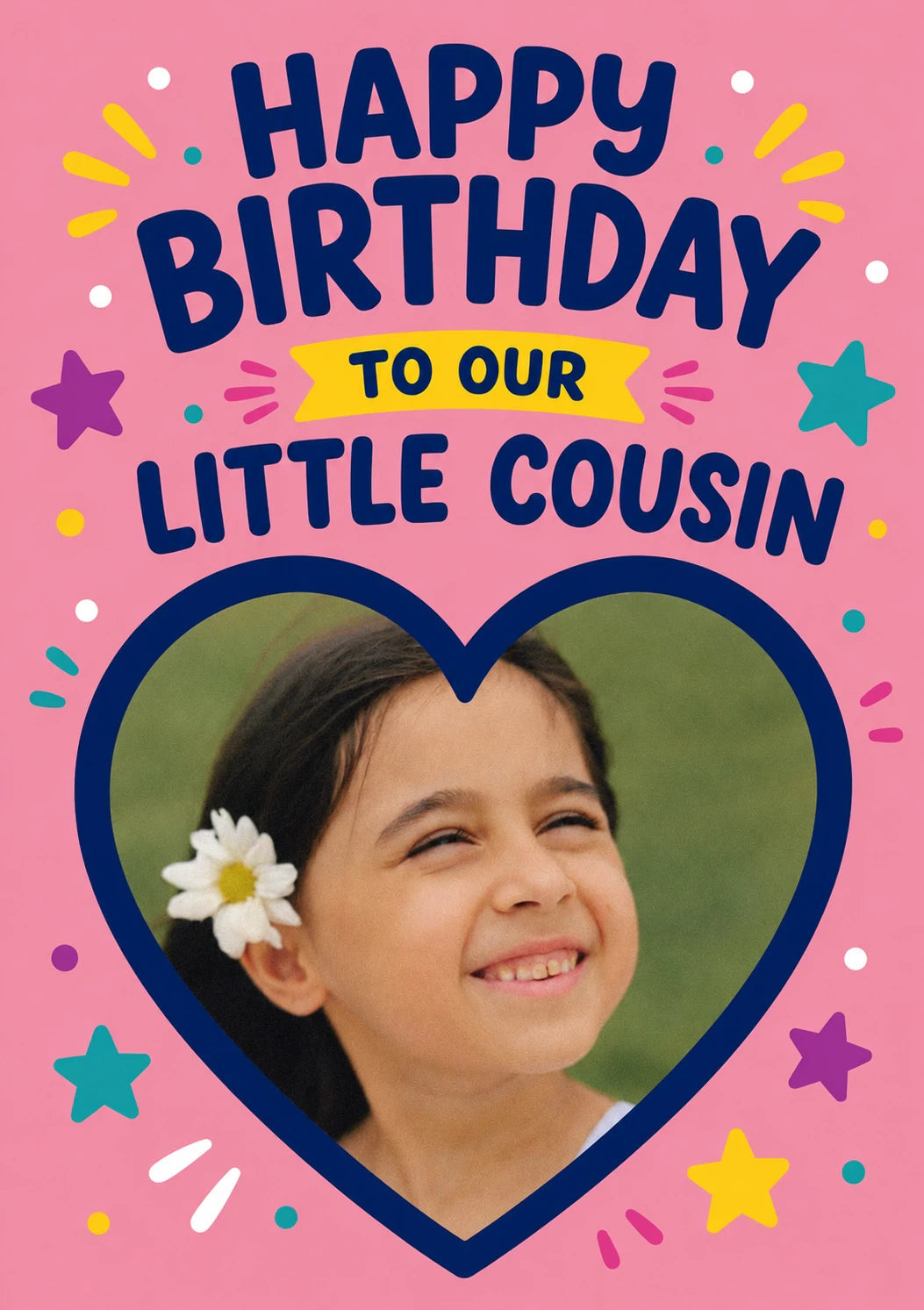Happy Birthday Little Cousin Photo Upload Birthday Card