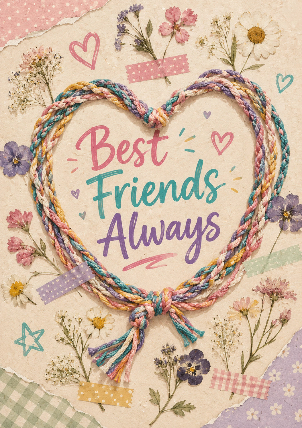 Friendship - Personalised Card — with punch holes