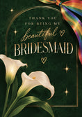 Load image into Gallery viewer, Green Floral Calla Lily Bridesmaid Thank You Birthday Card for Her
