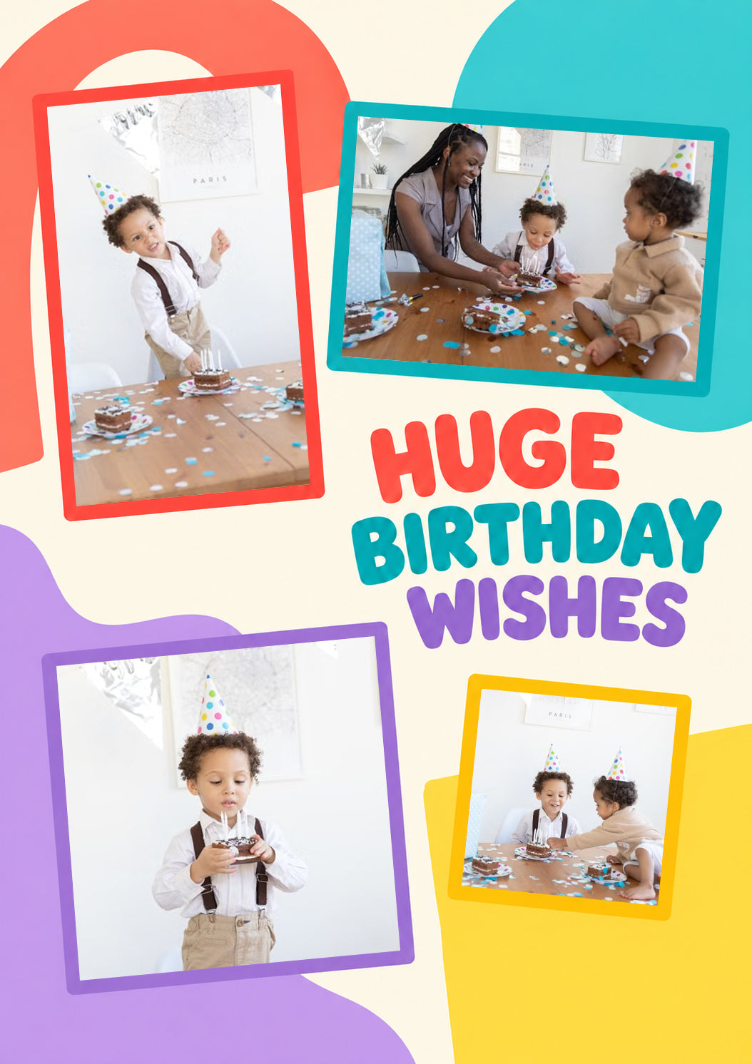 Huge Birthday Wishes Multi Photo Upload Birthday Card