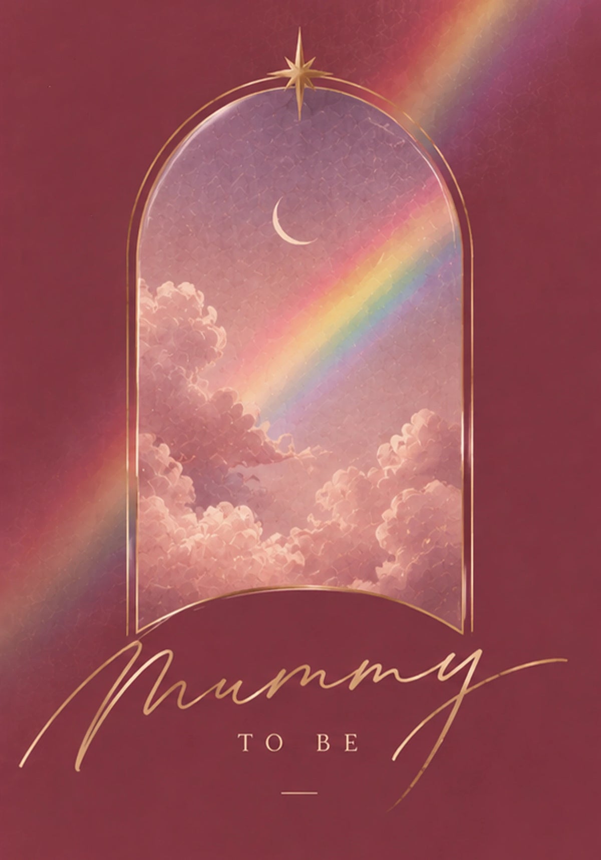 Rainbow Arch Mummy To Be Birthday Card for Her