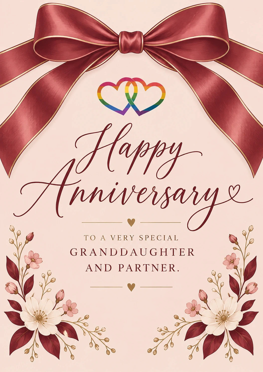Anniversary - Personalised Card — with punch holes