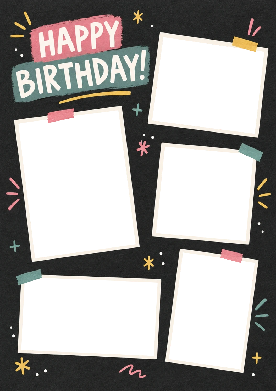 Birthdays - Personalised Card — with punch holes
