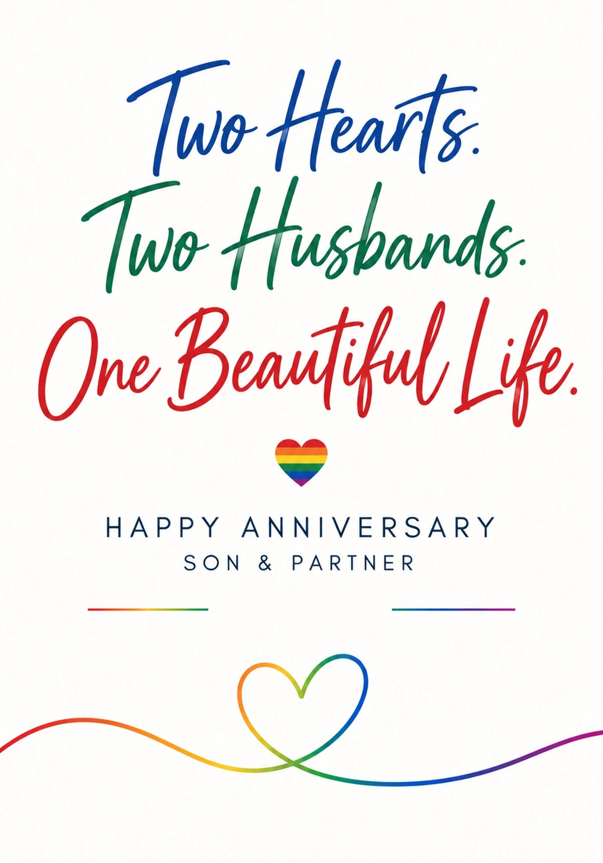 Anniversary - Personalised Card — with punch holes