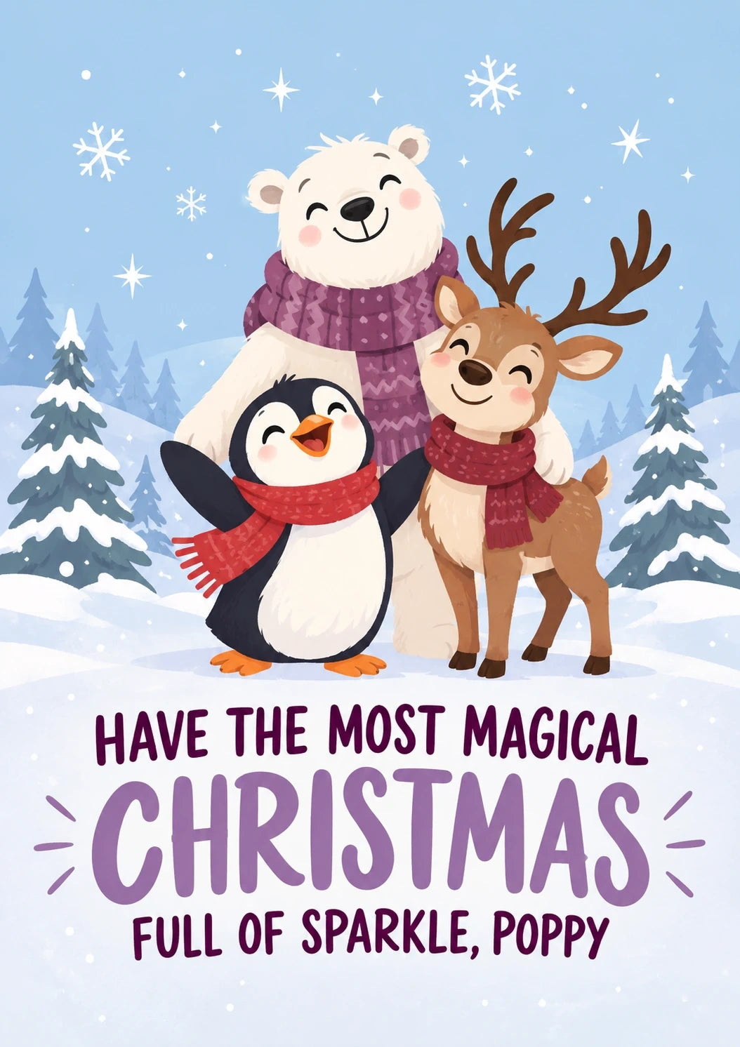 Christmas - Personalised Card — with punch holes