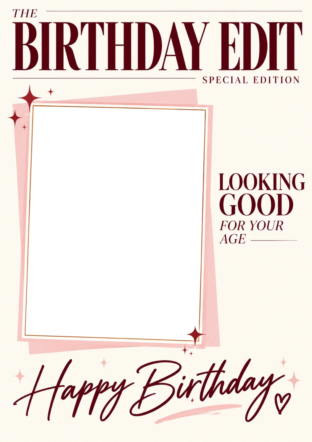 Birthdays - Personalised Card — with punch holes