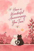 Load image into Gallery viewer, Anniversary - Personalised Card — with punch holes
