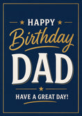 Load image into Gallery viewer, Navy Gold Star Dad 95th Birthday Card for Him
