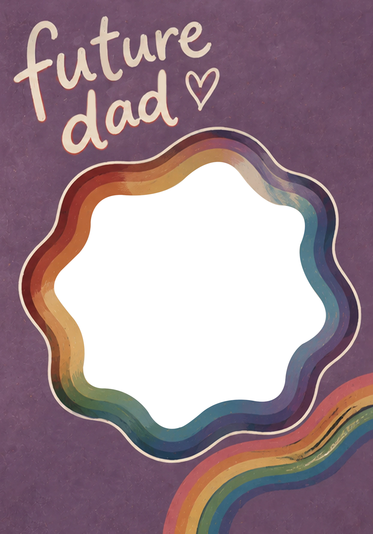 Future Dad Rainbow Photo Upload Birthday Card
