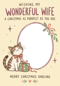 Load image into Gallery viewer, Purrfect Wife Cat Christmas Photo Upload Birthday Card for Her
