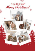 Load image into Gallery viewer, Multiple Polaroid Scatter Photo Upload Christmas Card for Her
