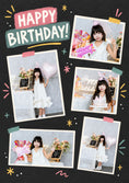 Load image into Gallery viewer, Happy Birthday Chalkboard Collage Photo Upload Birthday Card
