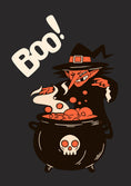 Load image into Gallery viewer, Funny Witch Cauldron Boo Halloween Card
