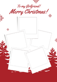 Load image into Gallery viewer, Multiple Polaroid Scatter Photo Upload Christmas Card for Her
