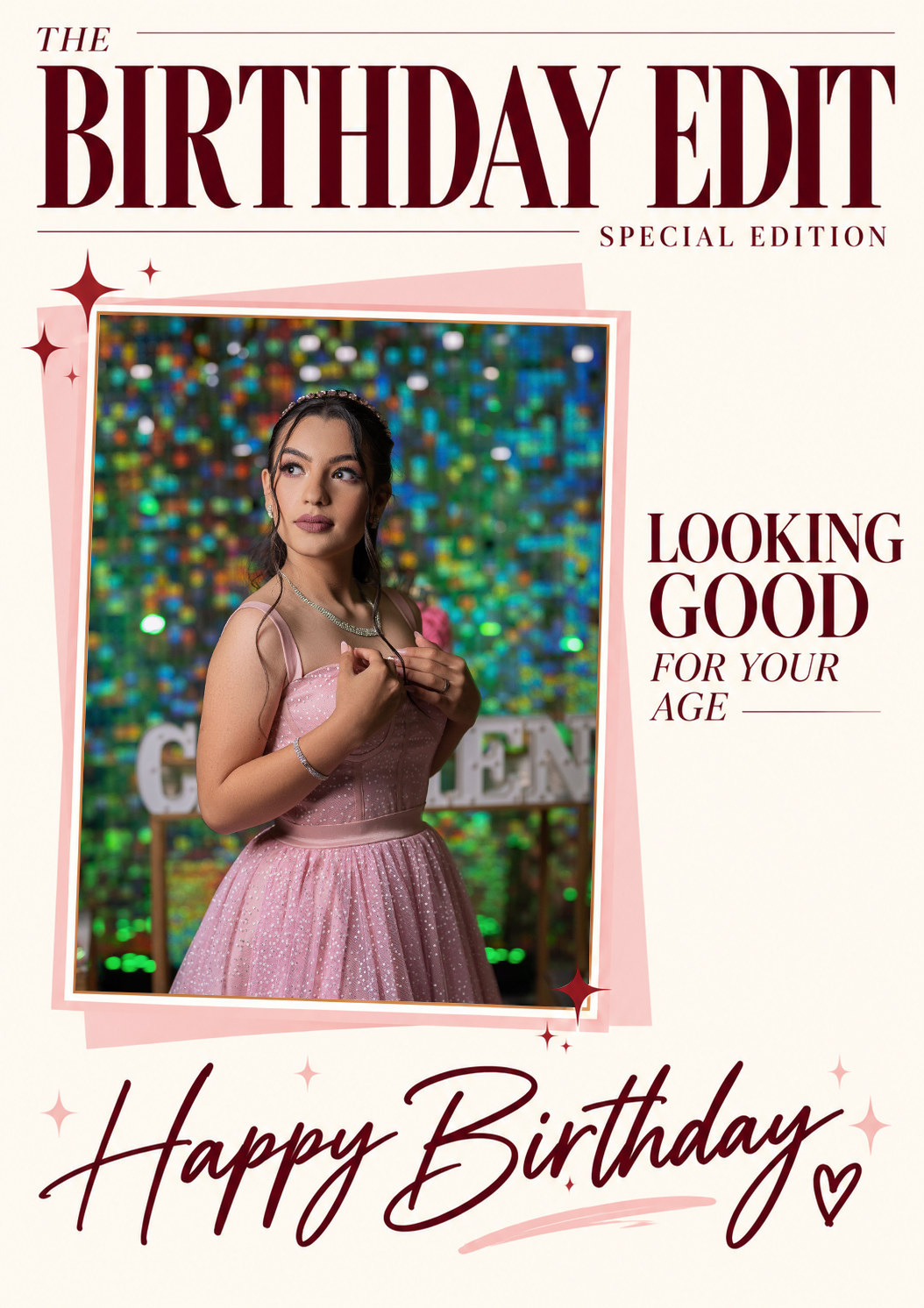 Funny Magazine Cover Photo Upload Birthday Card