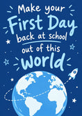 Load image into Gallery viewer, Back to school - Personalised Card — with punch holes
