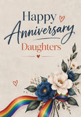 Load image into Gallery viewer, Anniversary - Personalised Card — with punch holes
