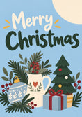 Load image into Gallery viewer, Christmas - Personalised Card — with punch holes
