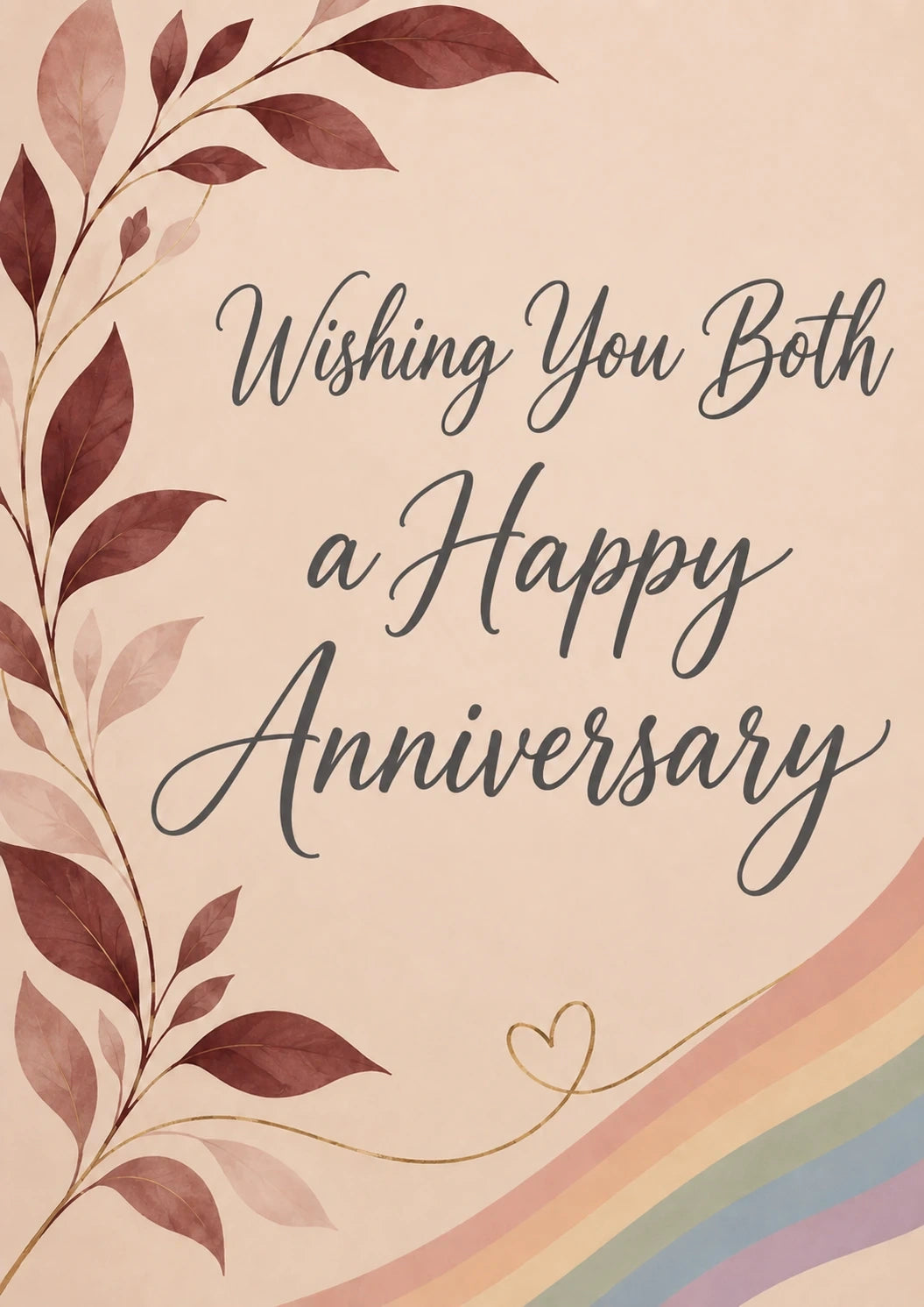Anniversary - Personalised Card — with punch holes