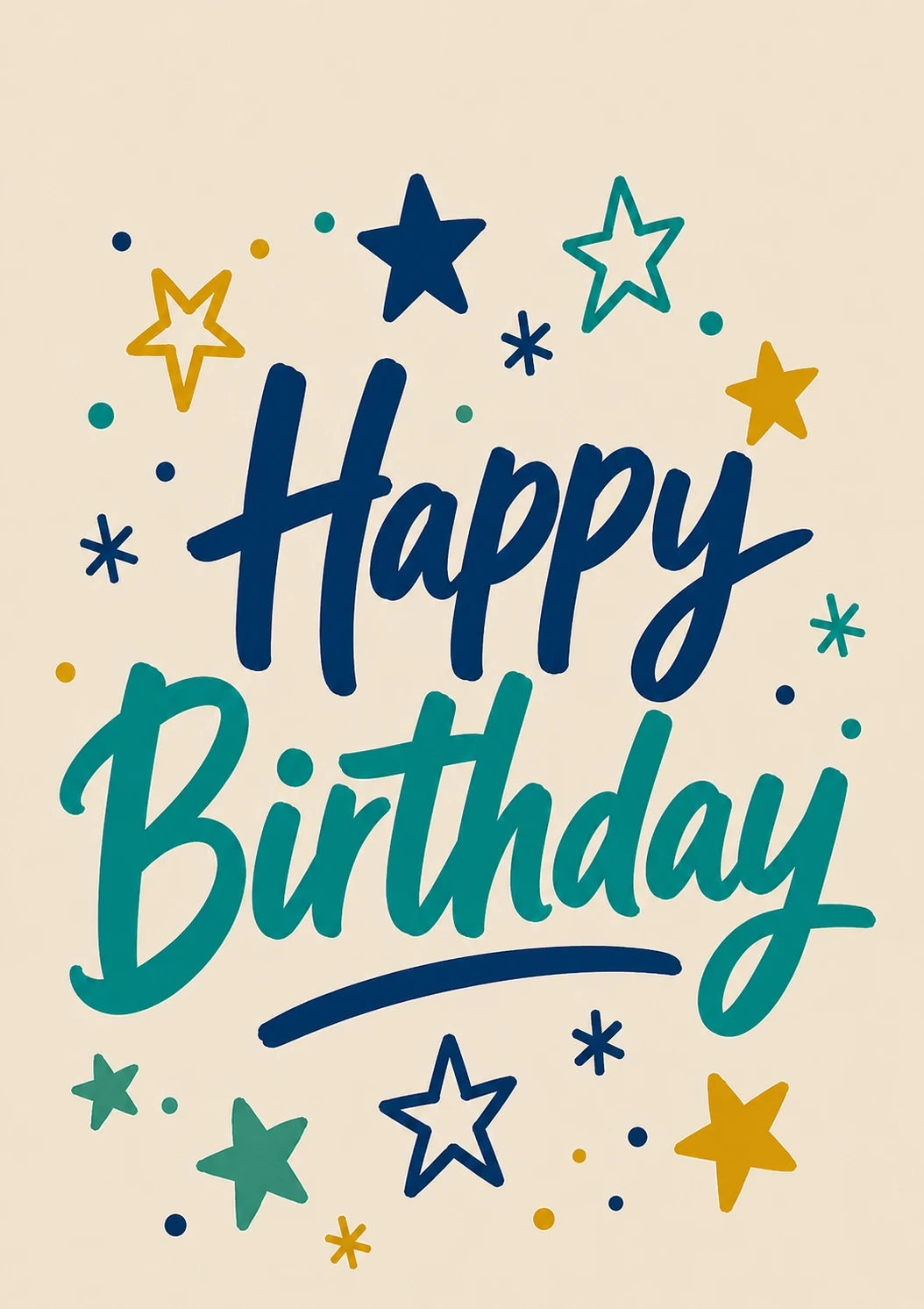 Birthdays - Personalised Card — with punch holes