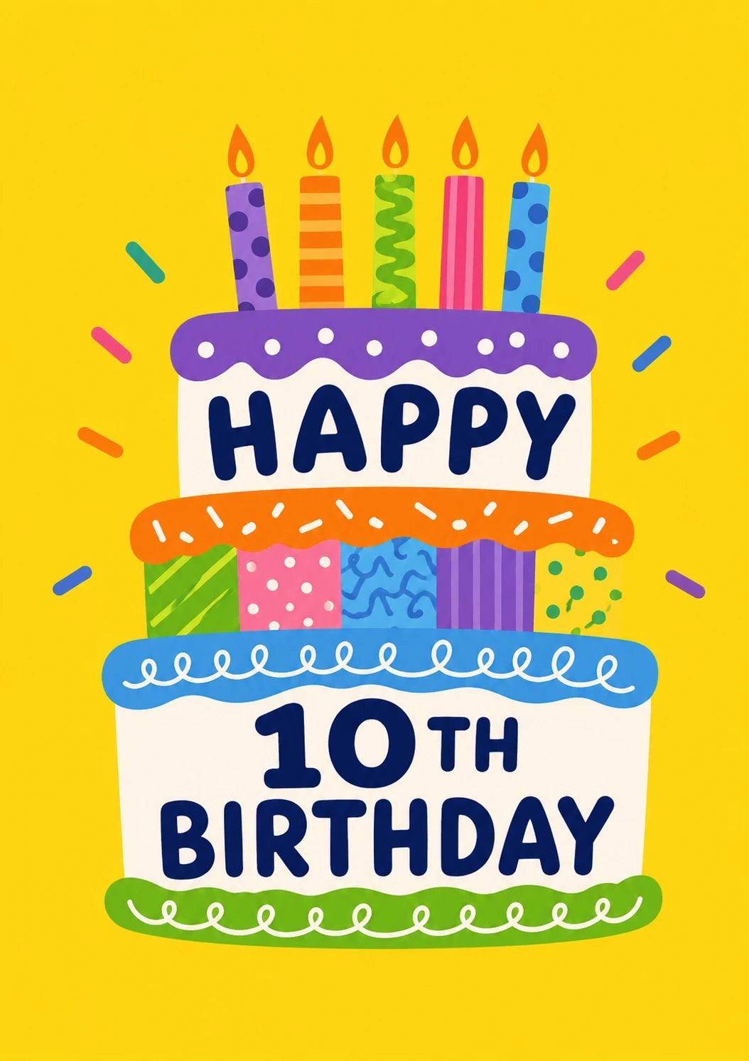Birthdays - Personalised Card — with punch holes