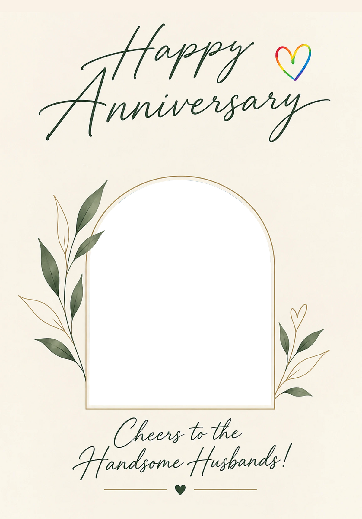 Cheers to the Handsome Husbands Photo Upload Anniversary Card