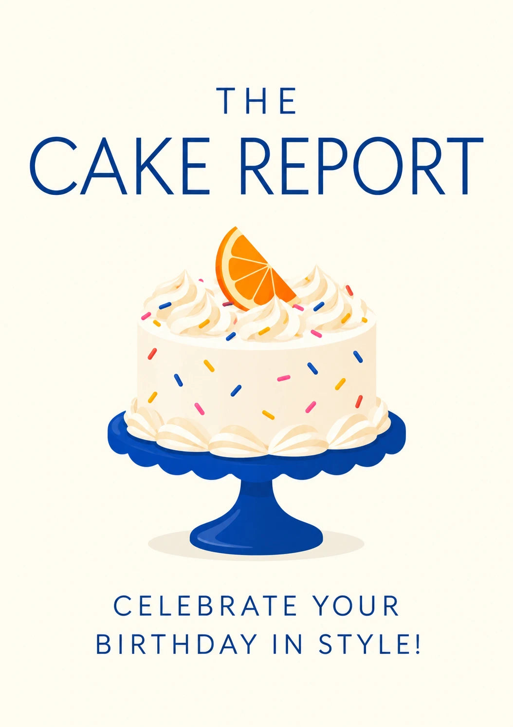 Cake Report Magazine Spoof Birthday Card