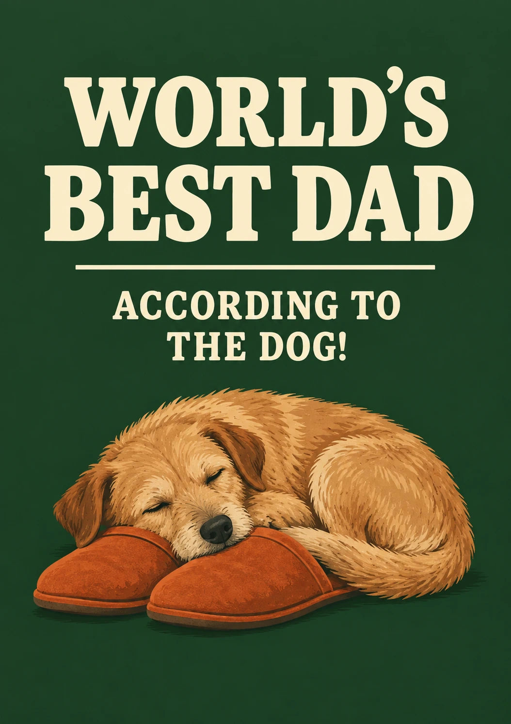 Funny World's Best Dog Dad Birthday Card for Him