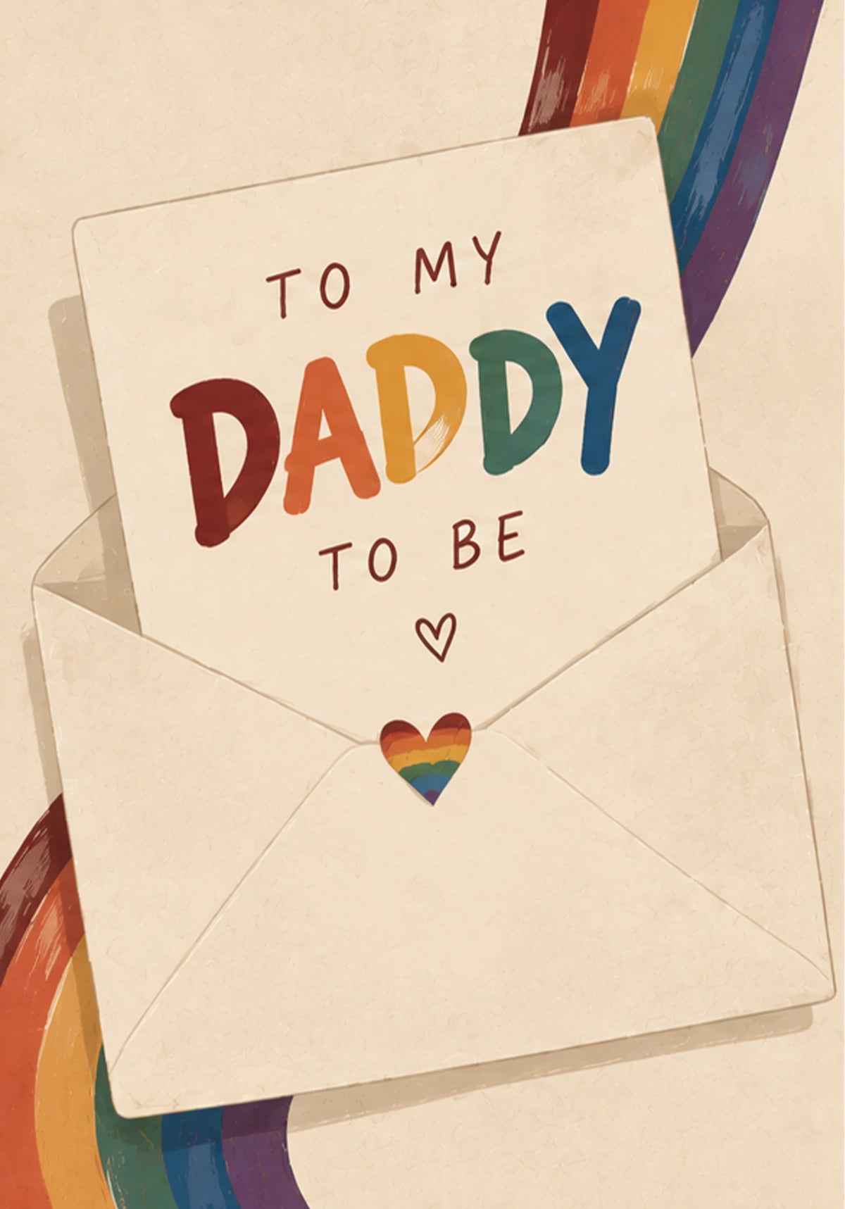 Rainbow Daddy To Be Birthday Card for Him