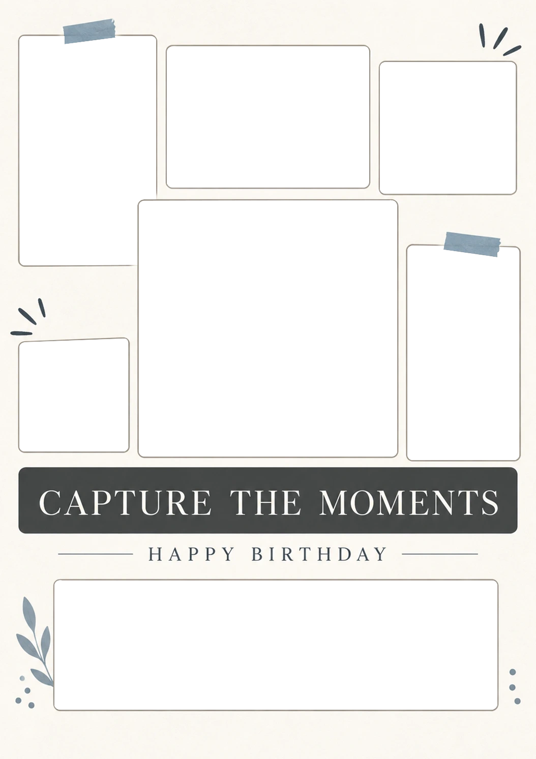 Capture the Moments Multiple Photo Upload Birthday Card