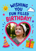 Load image into Gallery viewer, Birthdays - Personalised Card — with punch holes
